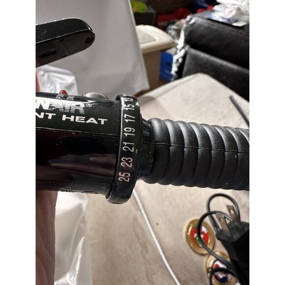 CONAIR 3/4" Instant Heat Curling Iron Chrome and Black 25 Settings Tested Works - Picture 15 of 16